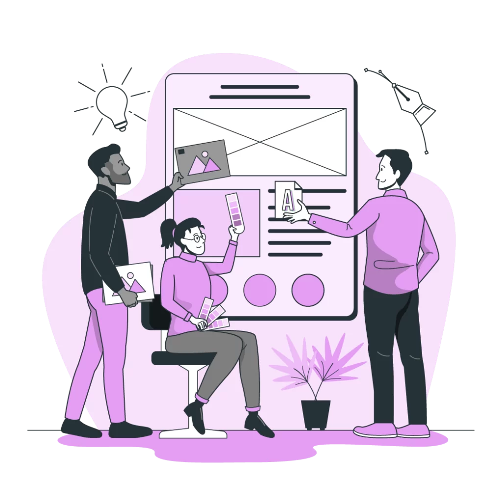 illustration about app development in pune