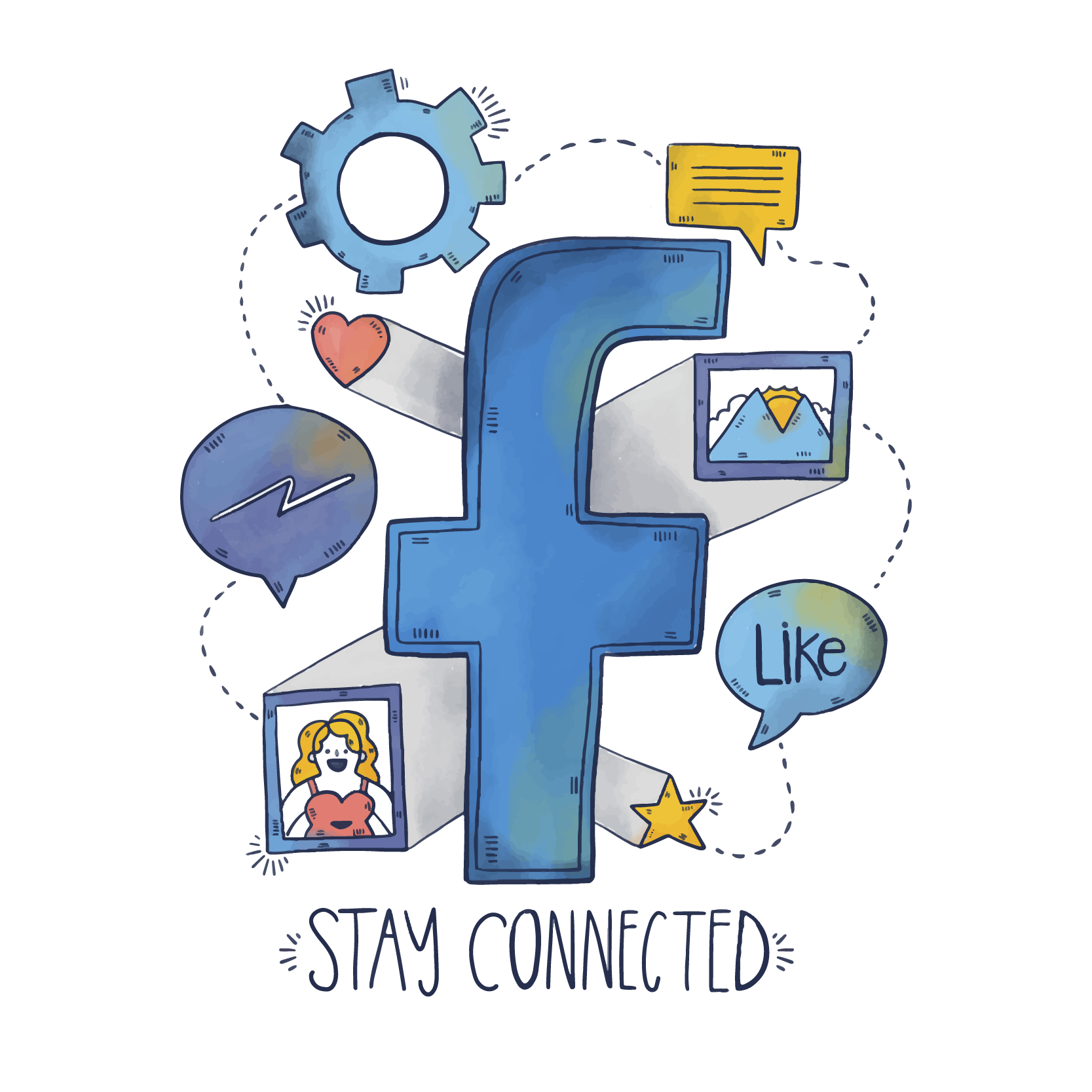 Facebook ads illustration