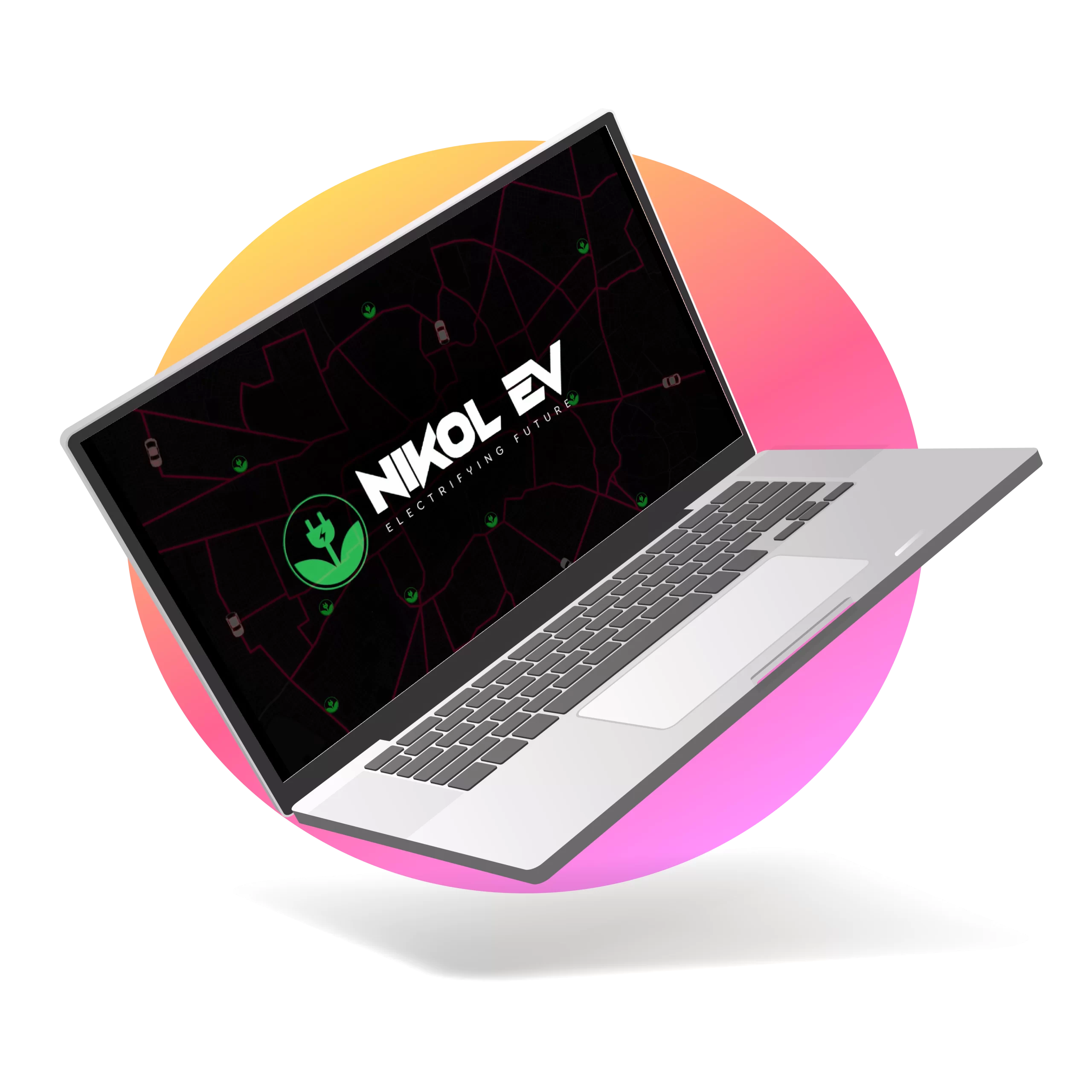 Nikol ev laptop mockup