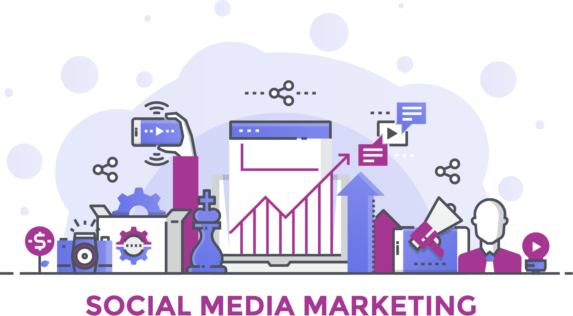 social media marketing illustration